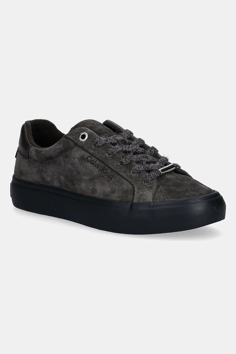 Calvin Klein sneakersy zamszowe LACE-UP SNEAKER SUEDE/WL CK damskie kolor zielony HW0HW02679 - zdjęcie produktu nr 1