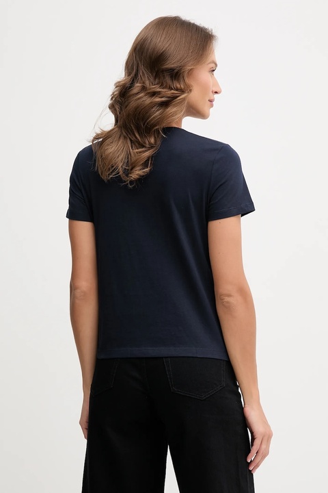 Tommy Hilfiger t-shirt bawełniany damski kolor granatowy WW0WW47460 - zdjęcie produktu nr 1