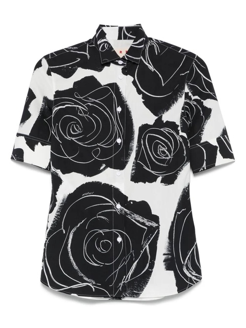 Marni floral-print shirt - White - zdjęcie produktu nr 1