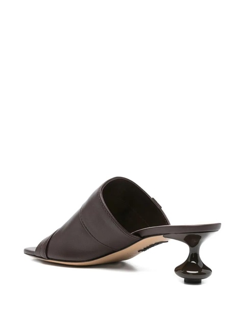 LOEWE 45mm Toy leather-band sculpted-heel sandals - Brown - zdjęcie produktu nr 2