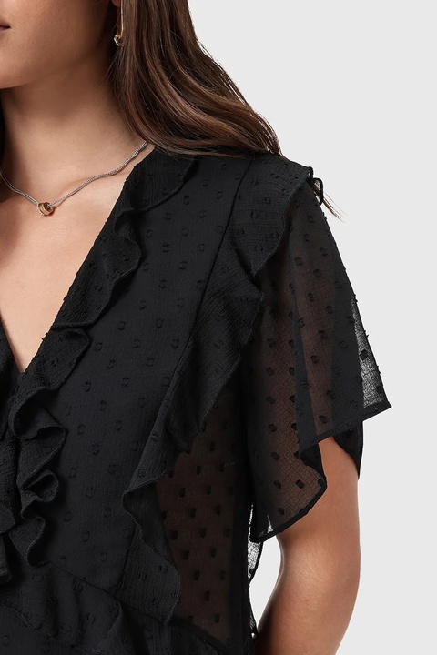 AllSaints sukienka MARI kolor czarny maxi rozkloszowana W016DD - zdjęcie produktu nr 2