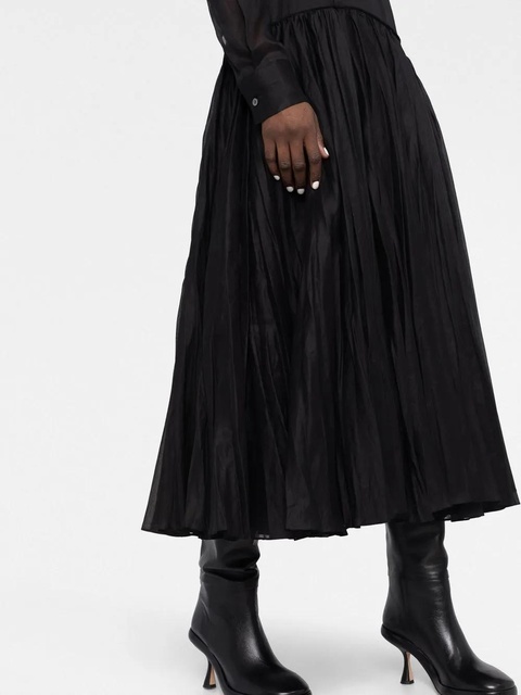Jil Sander pleat-detail midi dress - Black - zdjęcie produktu nr 2