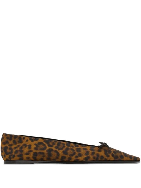 Saint Laurent Poppy leopard-print ballet flats - Brown - zdjęcie produktu nr 1