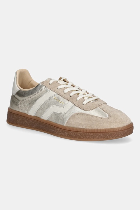 Gant sneakersy skórzane Cuzima damskie kolor złoty 31531043 - zdjęcie produktu nr 1