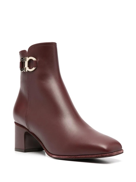 Ferragamo Gancini plaque ankle boots - Red - zdjęcie produktu nr 2