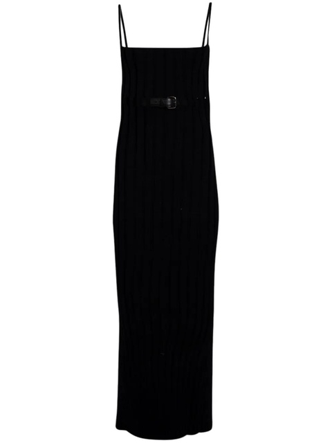 Alexander Wang belted ribbed-knit dress - Black - zdjęcie produktu nr 1
