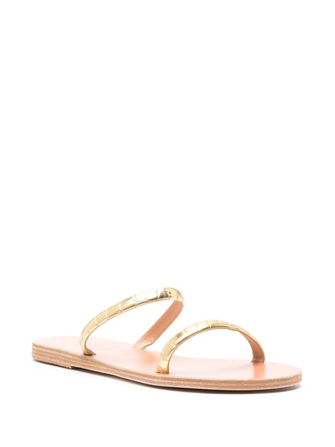 Ancient Greek Sandals Echidna flat leather sandals - Gold - zdjęcie produktu nr 2