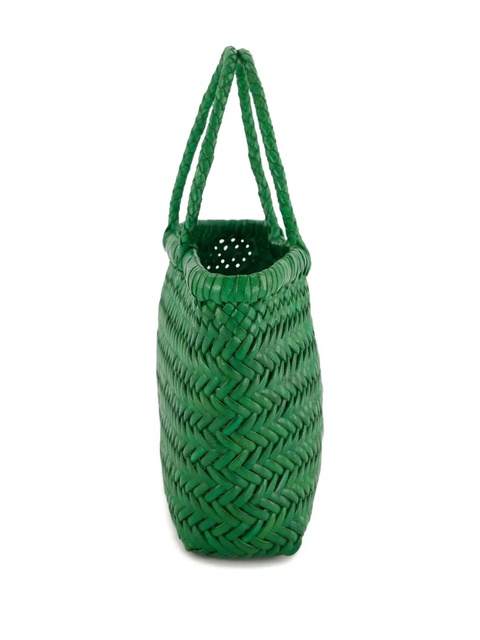 DRAGON DIFFUSION mini Flat Gora woven leather tote bag - Green - zdjęcie produktu nr 2