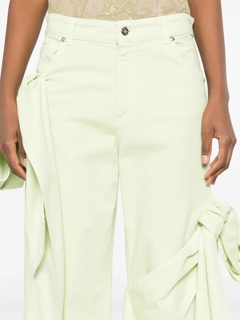Blumarine bow-detail jeans - Green - zdjęcie produktu nr 2