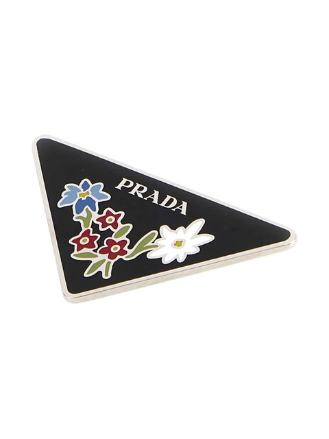 Prada floral triangle brooch - Silver - zdjęcie produktu nr 1