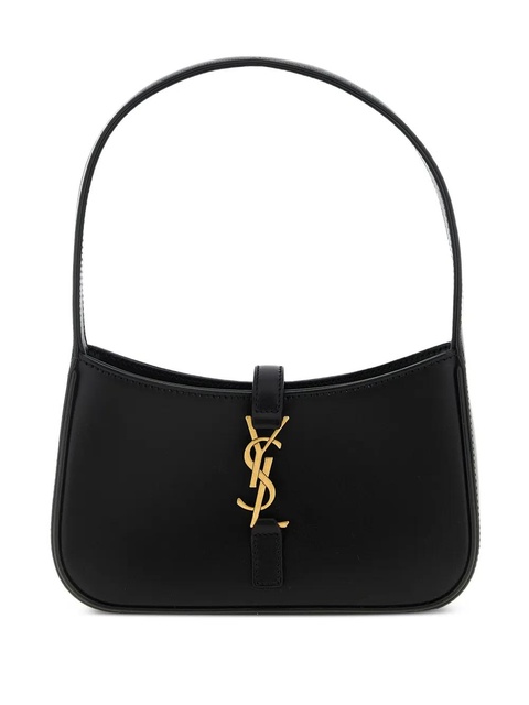 Saint Laurent Mini Le 5 à 7 logo leather shoulder bag - Black - zdjęcie produktu nr 1