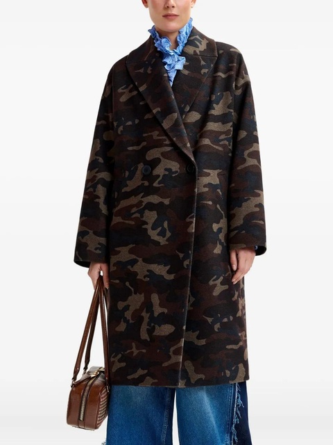 Essentiel Antwerp Imperfection double-breasted coat - Brown - zdjęcie produktu nr 2
