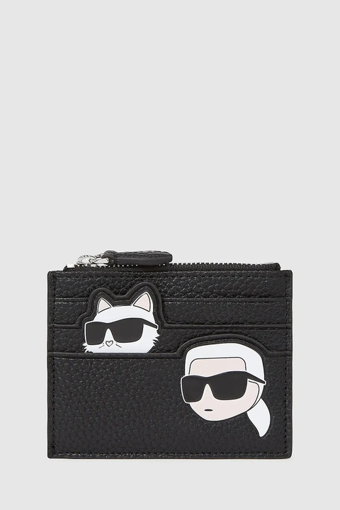 Karl Lagerfeld portfel IKON damski kolor czarny A4W32079 - zdjęcie produktu nr 1
