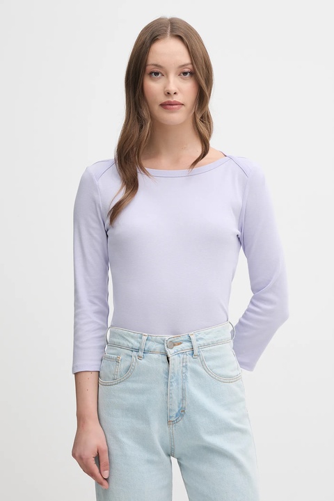 United Colors of Benetton longsleeve bawełniany kolor różowy 3GA2E16A1 - zdjęcie produktu nr 1