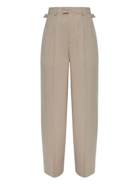 AMI Paris pleated buckle-fastening trousers - Neutrals - zdjęcie produktu nr 1