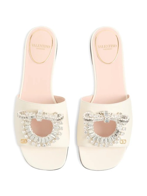 Valentino Garavani Adamantine crystal-embellished sandals - White - zdjęcie produktu nr 2