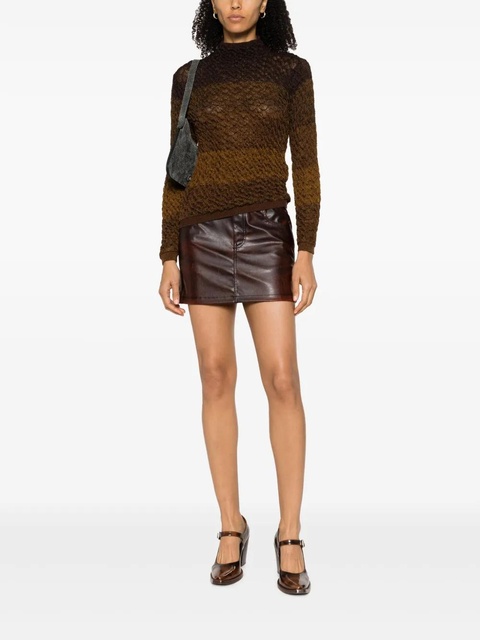 Isa Boulder shirred-effect striped jumper - Brown - zdjęcie produktu nr 2