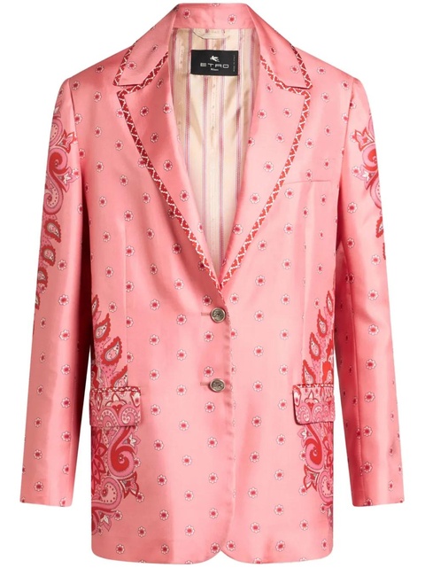 ETRO paisley-print silk blazer - Pink - zdjęcie produktu nr 1