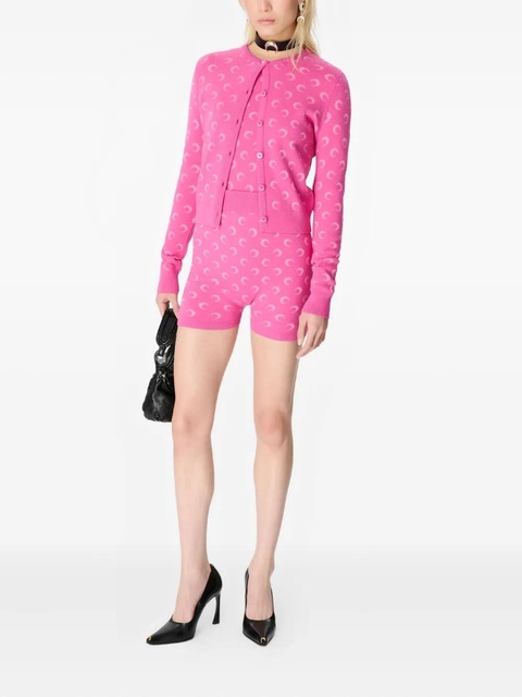 Marine Serre moon jacquard knit cardigan - Pink - zdjęcie produktu nr 2