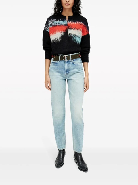 RE/DONE logo-patch tapered jeans - Blue - zdjęcie produktu nr 2