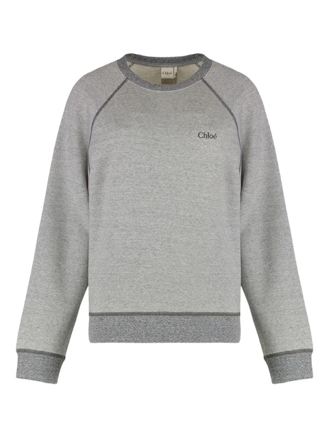 Chloé ribbed crew-neck sweatshirt - Grey - zdjęcie produktu nr 1