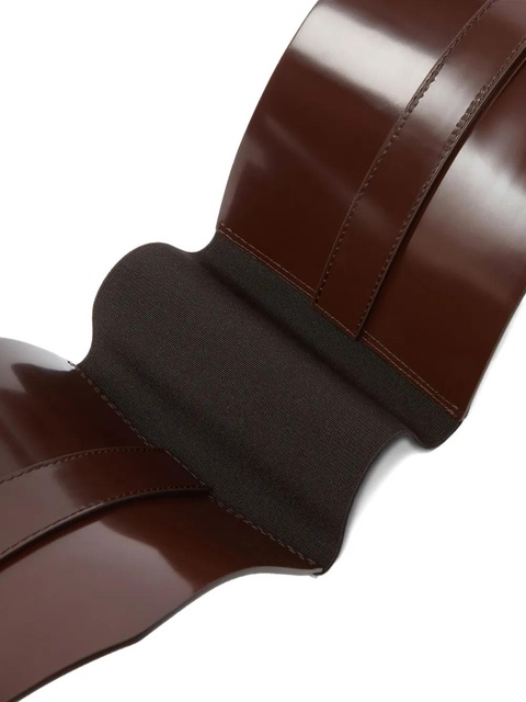 PINKO patent leather buckle belt - Brown - zdjęcie produktu nr 2