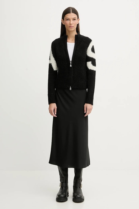 AllSaints kardigan z dodatkiem alpaki SYLVIE damskie kolor czarny W039KD - zdjęcie produktu nr 2