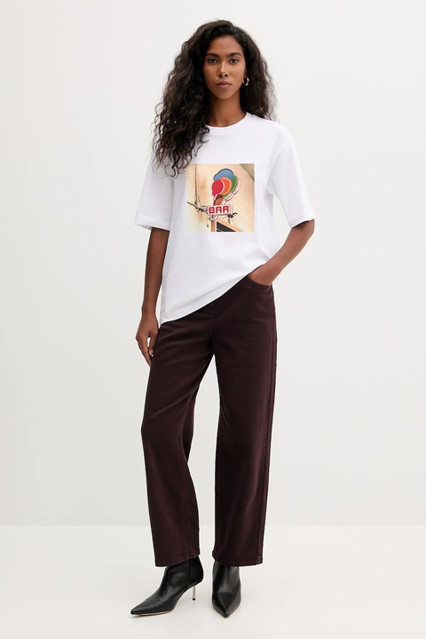 MAX&Co. t-shirt bawełniany damski kolor biały 2528976021200 - zdjęcie produktu nr 2