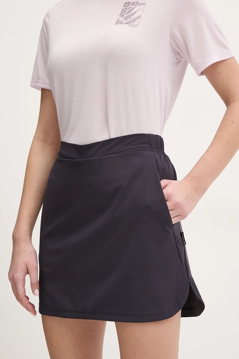 Jack Wolfskin spódnica sportowa Waimea Skort kolor granatowy mini prosta A63890 - zdjęcie produktu nr 1