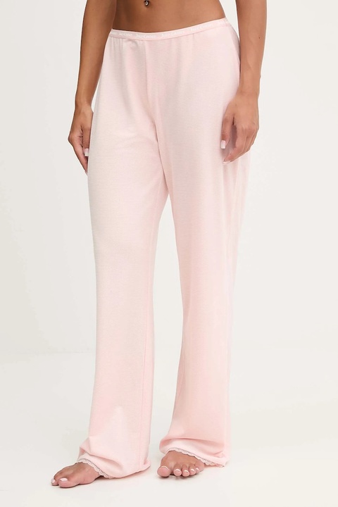 Juicy Couture spodnie lounge damskie kolor różowy proste high waist JCLBJ225508 - zdjęcie produktu nr 1