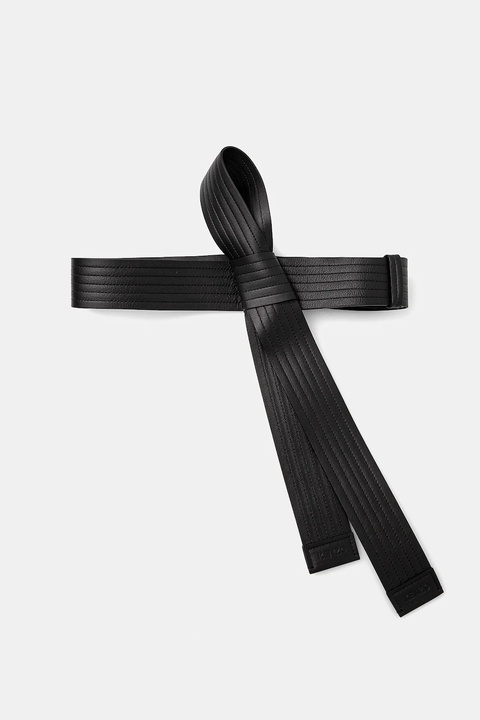 Kenzo pasek skórzany 45 mm Judo Belt damski kolor czarny FE68CE045L06.99 - zdjęcie produktu nr 1