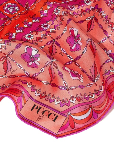 PUCCI pattern silk scarf - Pink - zdjęcie produktu nr 2