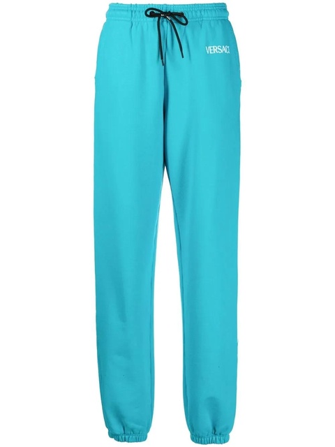 Versace logo-print track pants - Blue - zdjęcie produktu nr 1
