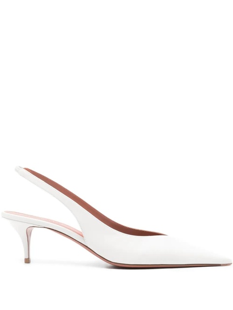 Amina Muaddi 52mm Anok slingback-pointed pumps - White - zdjęcie produktu nr 1