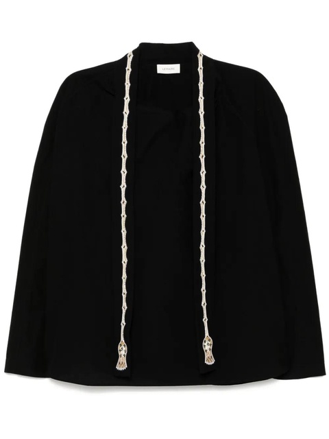 LEMAIRE embroidered ascot blouse - Black - zdjęcie produktu nr 1