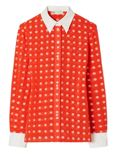 Tory Burch dot-print blouse - Red - zdjęcie produktu nr 1