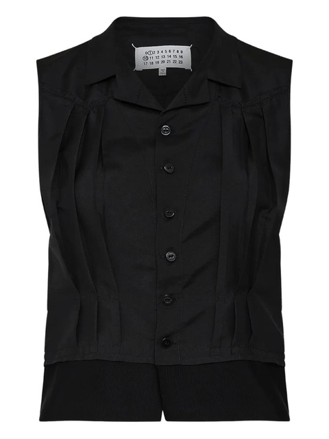 Maison Margiela pleated vest - Black - zdjęcie produktu nr 1