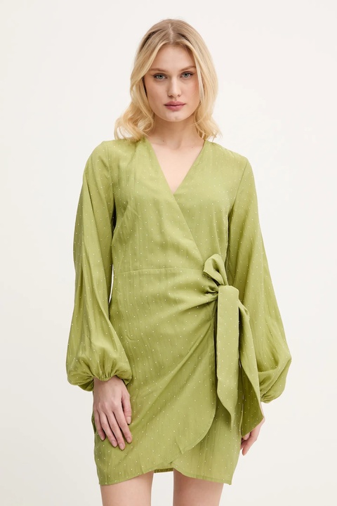 Never Fully Dressed sukienka kolor zielony mini dopasowana NFDDR1716 - zdjęcie produktu nr 2