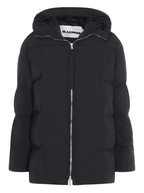 Jil Sander hooded zip coat - Black - zdjęcie produktu nr 1