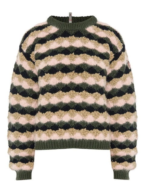 Moncler Grenoble striped-pattern sweater - Pink - zdjęcie produktu nr 1