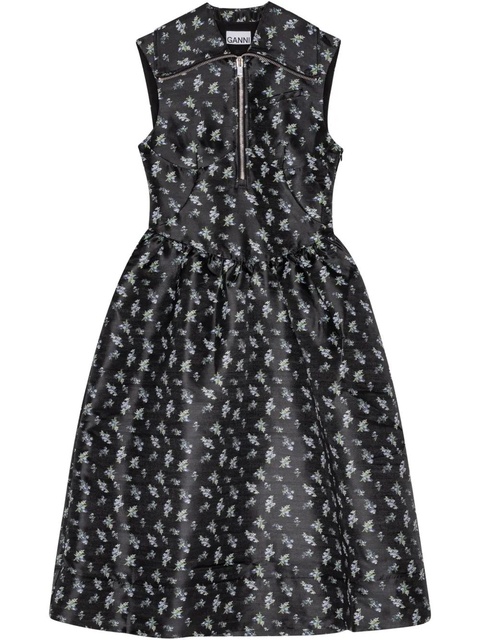 GANNI floral-print dress - Black - zdjęcie produktu nr 1