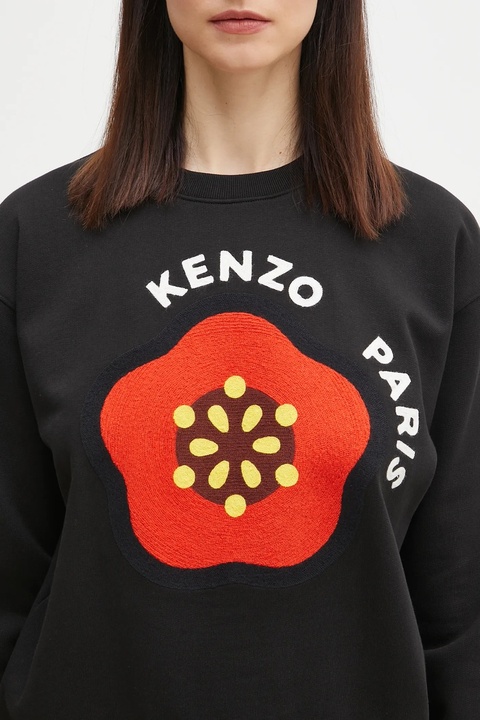 Kenzo bluza bawełniana damska kolor czarny wzorzysta FF52SW1894MF.99J - zdjęcie produktu nr 2