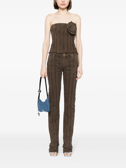 Blumarine striped straight-leg trousers - Brown - zdjęcie produktu nr 1