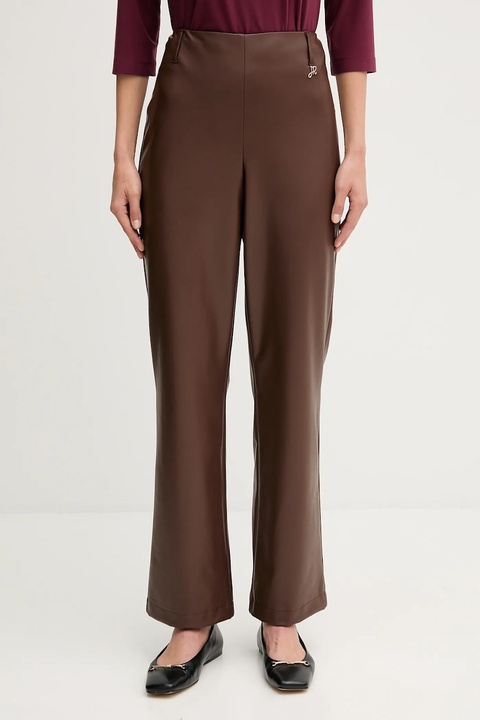 Joseph Ribkoff spodnie damskie kolor brązowy proste high waist 253060 - zdjęcie produktu nr 1