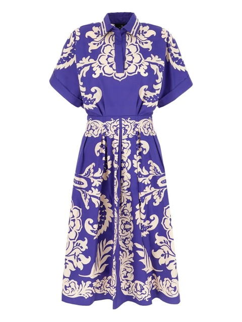 ETRO floral-print pleated midi dress - Blue - zdjęcie produktu nr 1