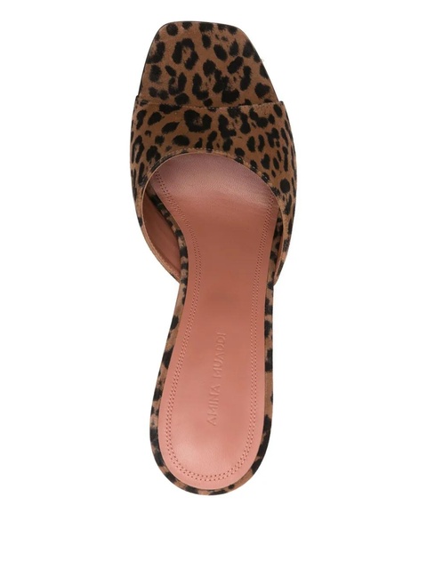 Amina Muaddi 95mm Lupita heeled mules - Brown - zdjęcie produktu nr 2