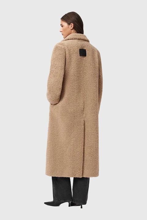 AllSaints płaszcz kolor beżowy W062OB - zdjęcie produktu nr 1