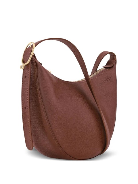 Longchamp small Le Foulonné grained-leather crossbody bag - Brown - zdjęcie produktu nr 1
