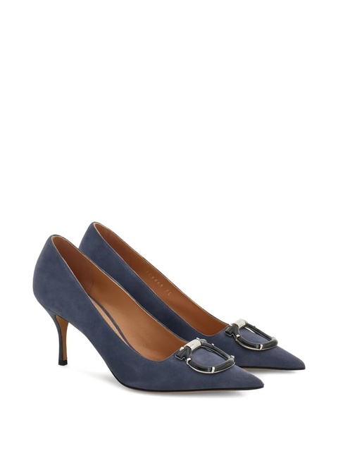 Ferragamo 70mm pointed pumps - Blue - zdjęcie produktu nr 2