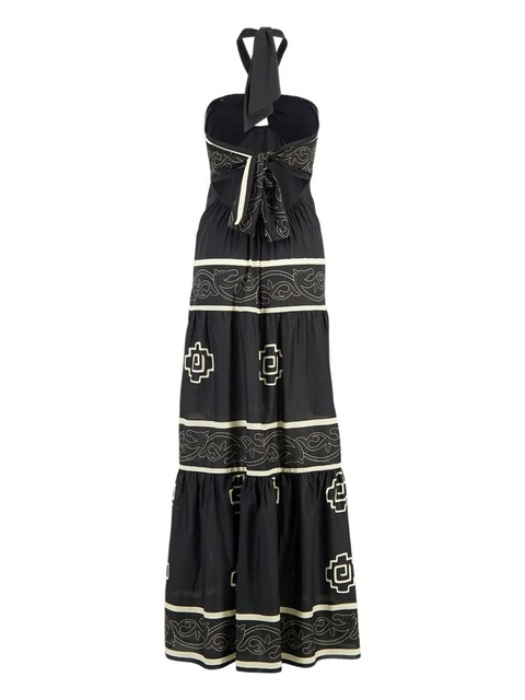 Johanna Ortiz Orilla Del Mar halter-neck tiered maxi dress - Black - zdjęcie produktu nr 1